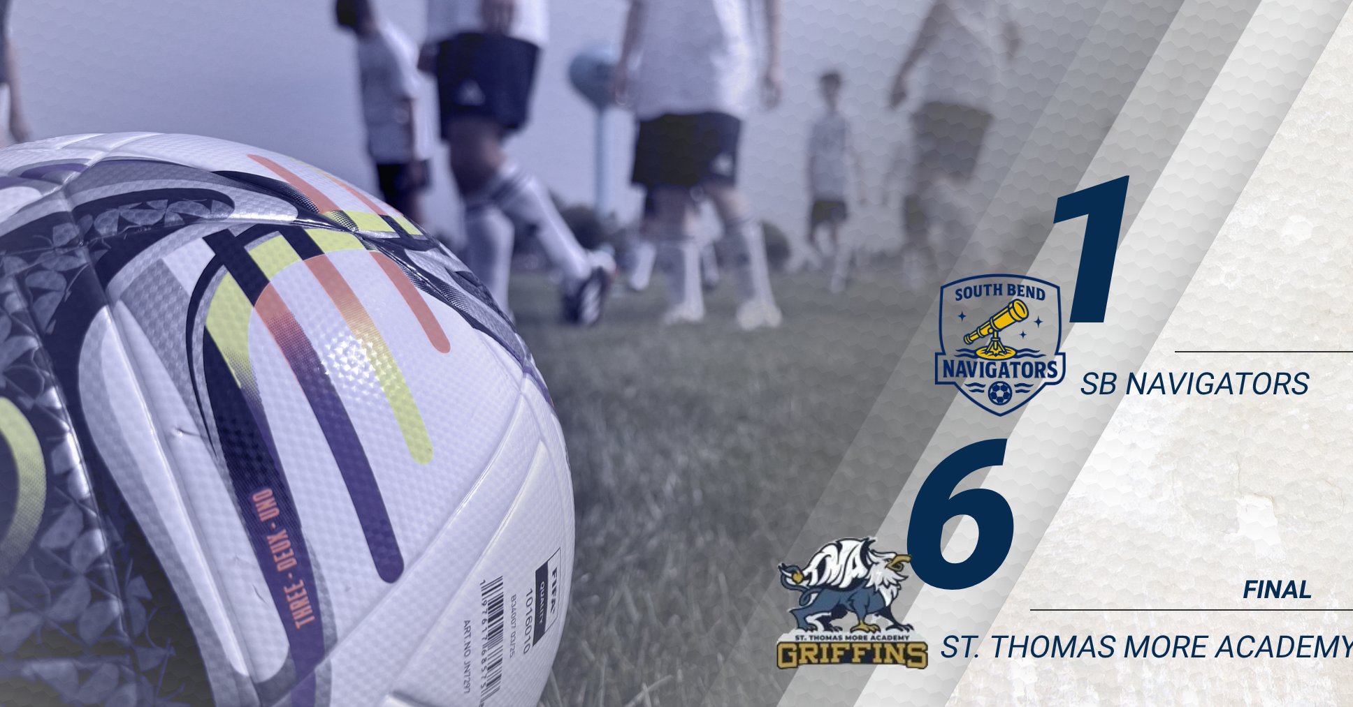 Picture of Soccer Ball and Navigators team warming up for game